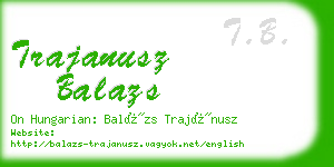 trajanusz balazs business card